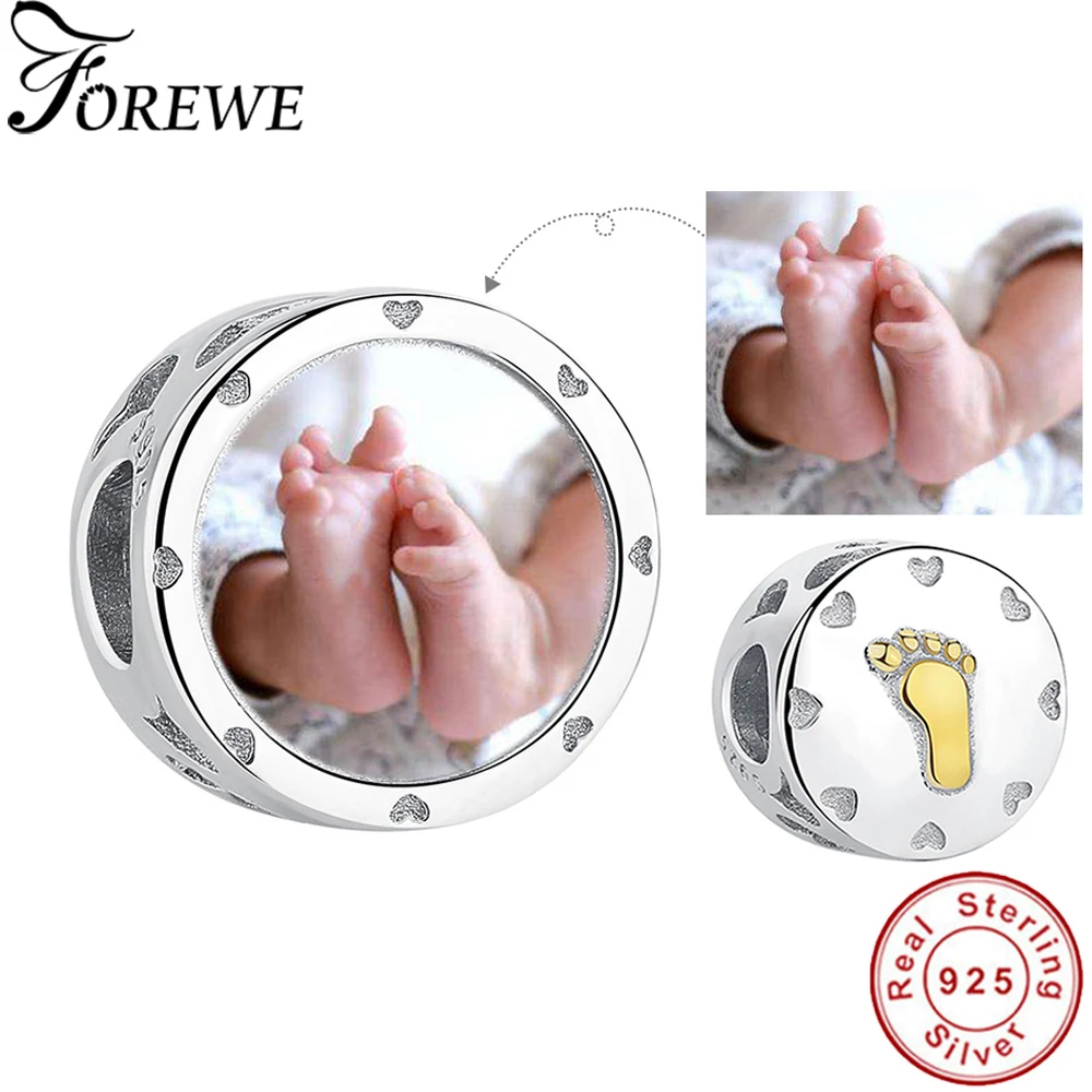 FOREWE 2019 New S925 Sterling Silver Baby Foot Print Round Charm Photos Customized Kids Recording Beads fit Pandora Jewelry
FOREWE 2019 New S925 Sterling Silver Baby Foot Print Round Charm Photos Customized Kids Recording Beads fit Pandora Jewelry