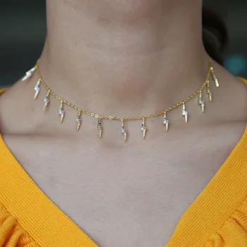 statement gold color necklace for lady party gift colorful cz paved charm choker elegance jewelry collar chain
statement gold color necklace for lady party gift colorful cz paved charm choker elegance jewelry collar chain