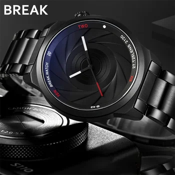 BREAK Men Unisex Unique Camera Style Stainless Rubber Band Casual Fashion Sport Quartz Wristwatch Modern Gift Watch for Women
BREAK Men Unisex Unique Camera Style Stainless Rubber Band Casual Fashion Sport Quartz Wristwatch Modern Gift Watch for Women