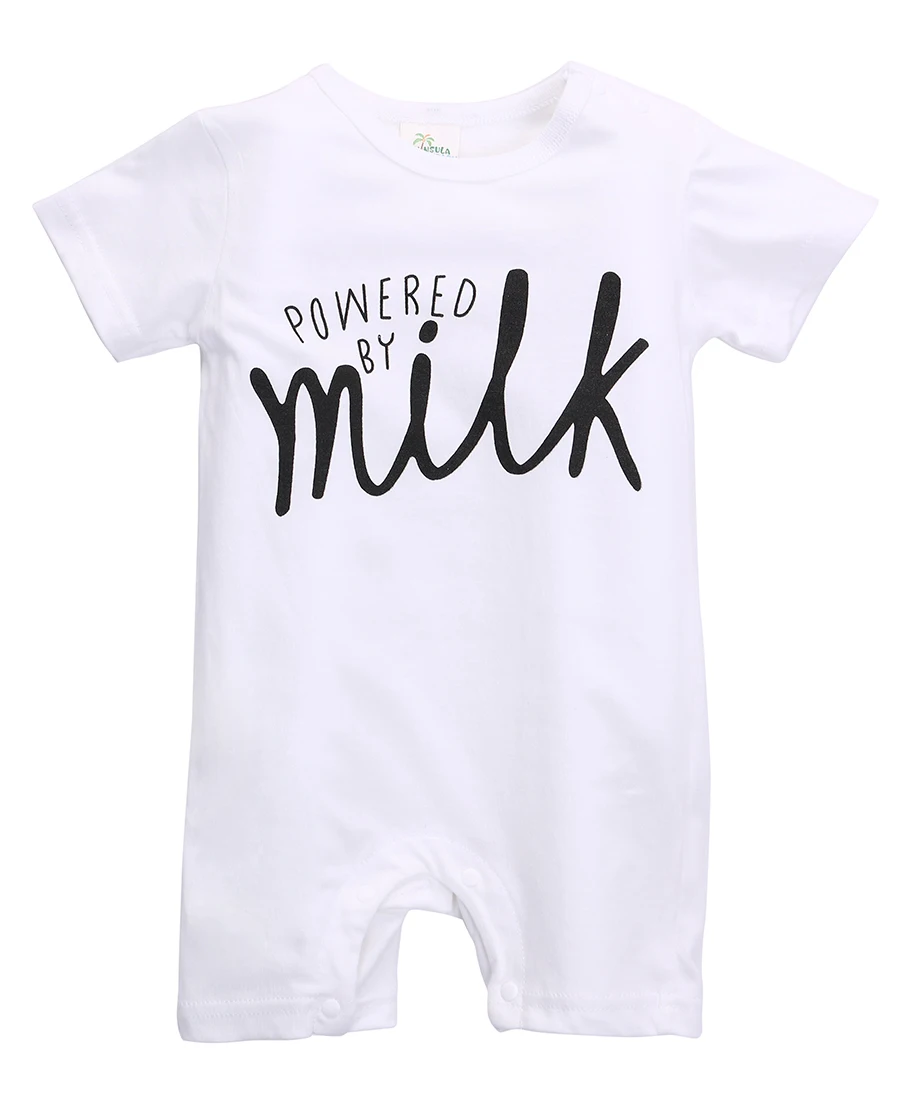 Newborns Infant Baby White Letter Print Rompers Jumpsuits Boys Girls Milk Short Sleeve Outfit Clothes
Newborns Infant Baby White Letter Print Rompers Jumpsuits Boys Girls Milk Short Sleeve Outfit Clothes