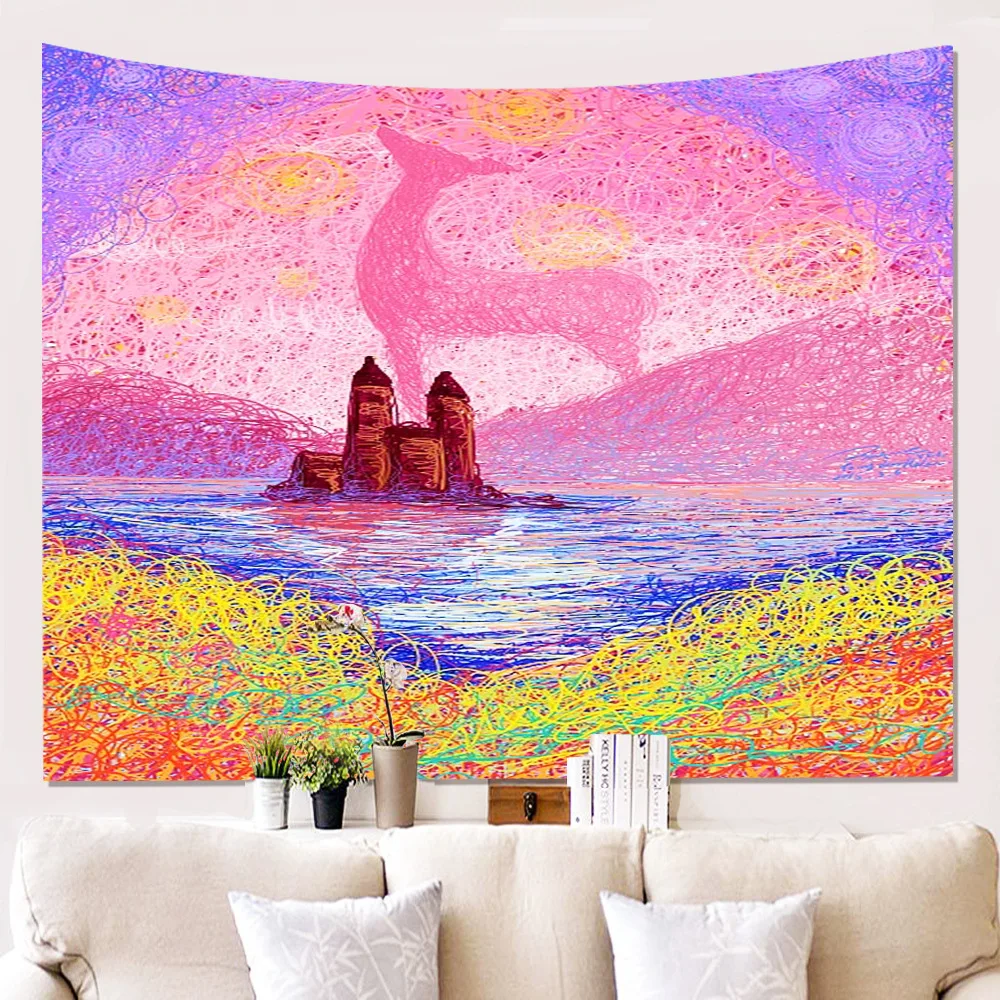 Latest painted deer home custom wall covering hanging cloth background cloth hanging tapestry wall decoration blanket
Latest painted deer home custom wall covering hanging cloth background cloth hanging tapestry wall decoration blanket
