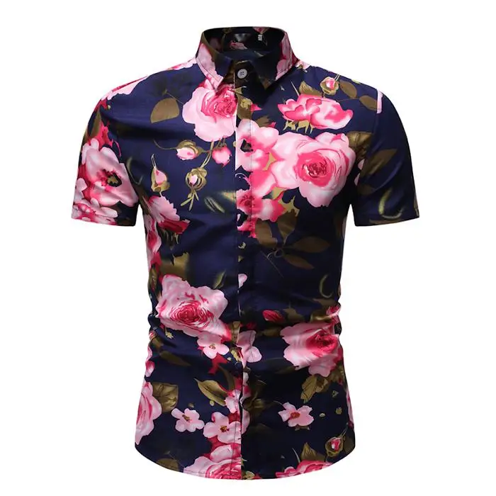 Hawaiian Shirt Short sleeve Fashion Floral Mens Shirts Dress Summer Social Blouse Men Casual Flower New Summer
Hawaiian Shirt Short sleeve Fashion Floral Mens Shirts Dress Summer Social Blouse Men Casual Flower New Summer