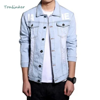 Tonlinker 2018 New Mens Denim Printed Letter Jacket Coat Men Spring Autumn Fashion Casual Windbreaker Slim Long Sleeve Jacket
Tonlinker 2018 New Mens Denim Printed Letter Jacket Coat Men Spring Autumn Fashion Casual Windbreaker Slim Long Sleeve Jacket