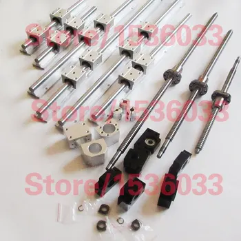 3 ballscrews + 3 sets linear guides SBR linear rails +3sets BK/BF15+couplers 
3 ballscrews + 3 sets linear guides SBR linear rails +3sets BK/BF15+couplers