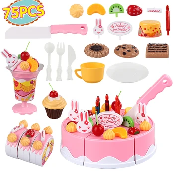 75pcs/set large size plastic food toy cutting fruit Birthday Cake play house toy birthday gift cozinha de brinquedo
75pcs/set large size plastic food toy cutting fruit Birthday Cake play house toy birthday gift cozinha de brinquedo