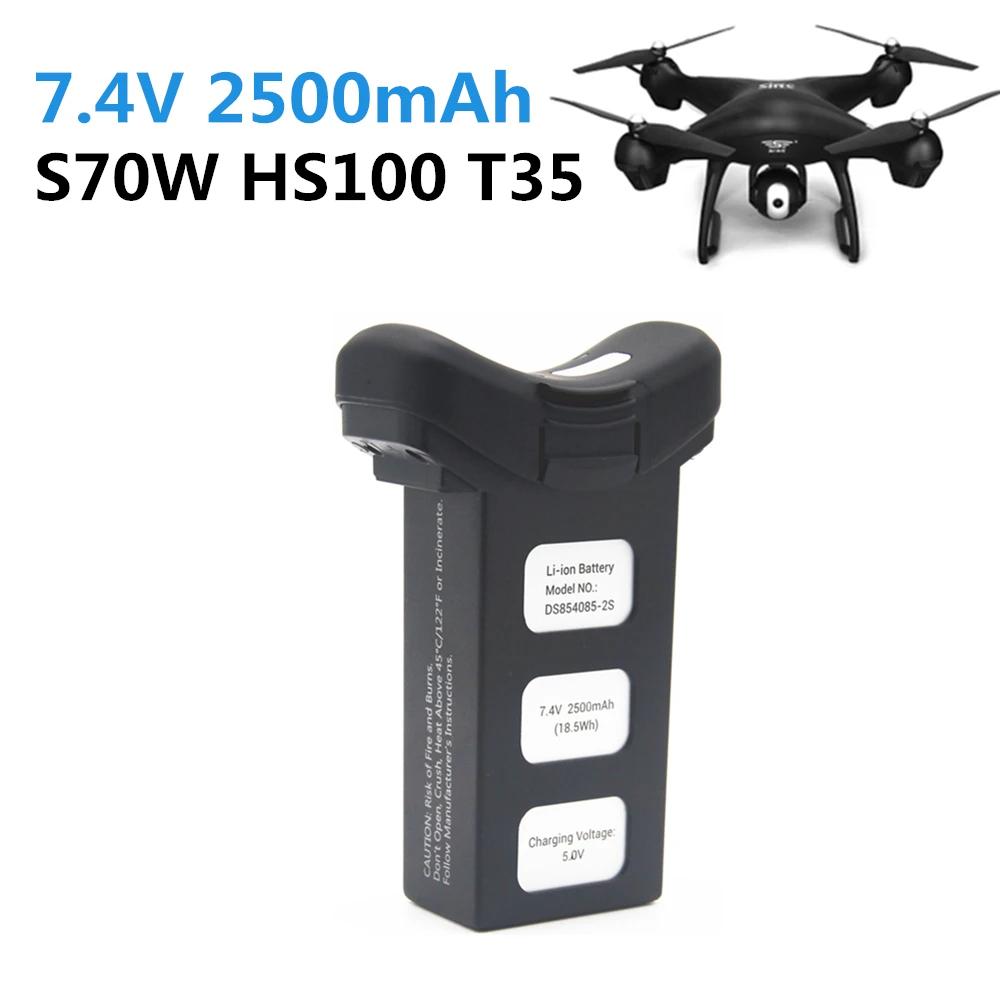 HS100 S70 T35 S70W 7.4V 2500mAh Intelligent Lipo Battery for Holy Stone HS100 SJ/RC SJRC S70W Dorne Quadcopter
HS100 S70 T35 S70W 7.4V 2500mAh Intelligent Lipo Battery for Holy Stone HS100 SJ/RC SJRC S70W Dorne Quadcopter