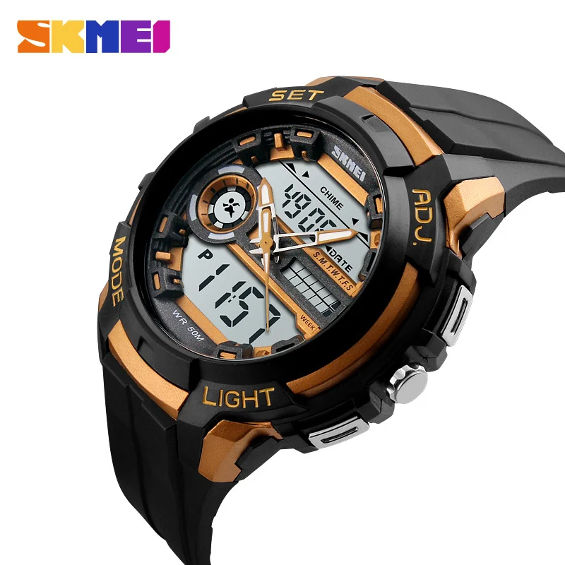 SKMEI Men Sports Watches Outdoor Digital Quartz Dual Wristwatches Chronograph Alarm 50M Waterproof Relogio Masculino XFCS
SKMEI Men Sports Watches Outdoor Digital Quartz Dual Wristwatches Chronograph Alarm 50M Waterproof Relogio Masculino XFCS