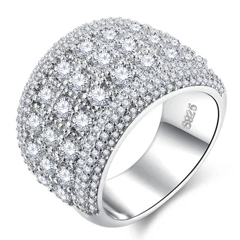 luxurious Women Men Fashion ring Wide Jewelry 3ct AAAAA Cubic Zirconia White CZ 925 sterling silver Engagement Wedding Band Ring
luxurious Women Men Fashion ring Wide Jewelry 3ct AAAAA Cubic Zirconia White CZ 925 sterling silver Engagement Wedding Band Ring