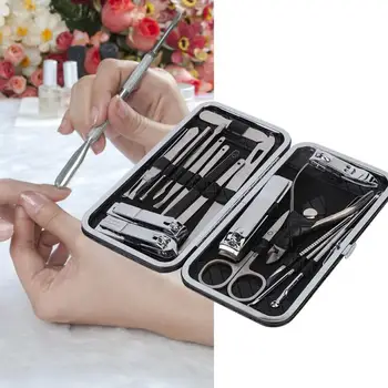 19pcs Stainless Steel Pedicure Manicure Dead Skin Cut Tool Set Nail Clippers File Callus Remover Kit Hard Dead Skin Remover
19pcs Stainless Steel Pedicure Manicure Dead Skin Cut Tool Set Nail Clippers File Callus Remover Kit Hard Dead Skin Remover