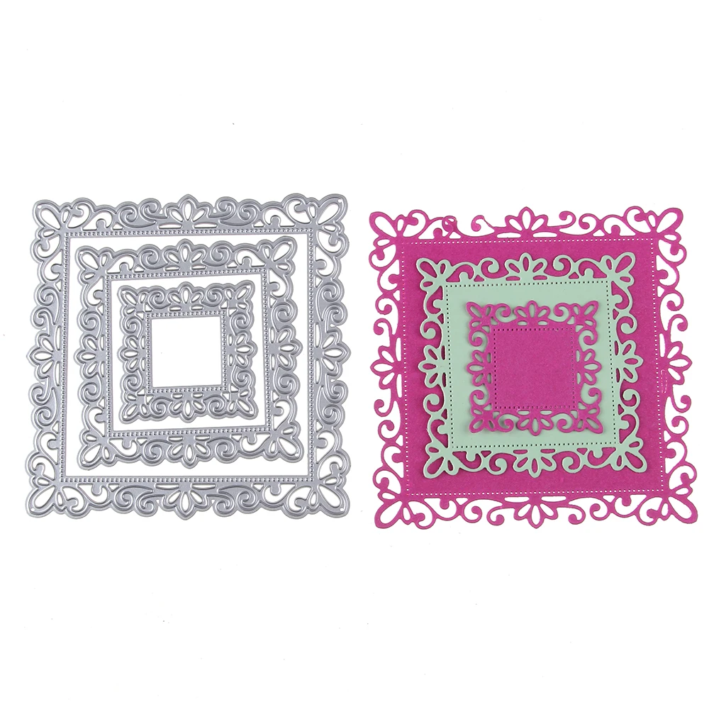 Hemere Lace Square Frame 3pcs Metal Cutting Dies Stencil Creative Making Scrapbook Decor Photo Album Embossing Paper Cards Craft
Hemere Lace Square Frame 3pcs Metal Cutting Dies Stencil Creative Making Scrapbook Decor Photo Album Embossing Paper Cards Craft