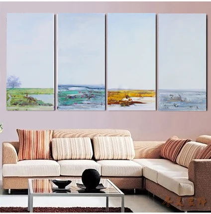4 Panels Mondern Abstract Sea Canvas Oil Paintings Pictures Print on Canvas Home Decor Decorative Wall Art Pictures for Bedroom
4 Panels Mondern Abstract Sea Canvas Oil Paintings Pictures Print on Canvas Home Decor Decorative Wall Art Pictures for Bedroom