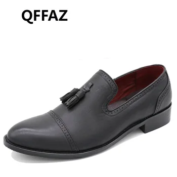 QFFAZ New Loafers Men Oxford Flat Shoes Top brand Men Moccasins Shoes Wedding Leather Men Shoes Casual zapatos hombre P146
QFFAZ New Loafers Men Oxford Flat Shoes Top brand Men Moccasins Shoes Wedding Leather Men Shoes Casual zapatos hombre P146