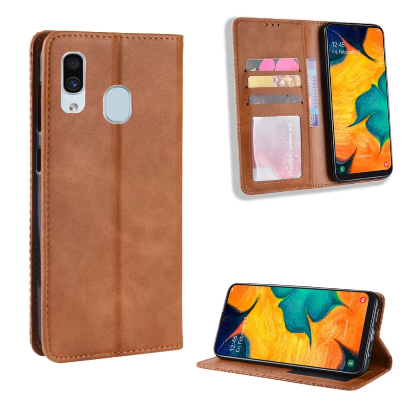 Samsung Galaxy A40 Retro leather flip case_96