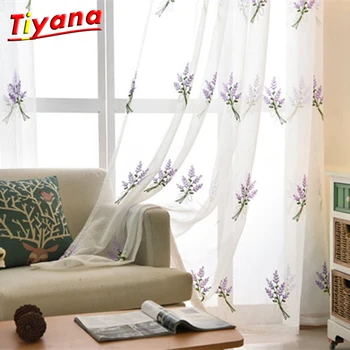 Embroidery Lavend Tulle Curtains for Living Room Red/Purple Embroidery Yarn Curtains Pastoral Window Tulle Treatment X-WP258 *40 
Embroidery Lavend Tulle Curtains for Living Room Red/Purple Embroidery Yarn Curtains Pastoral Window Tulle Treatment X-WP258 *40