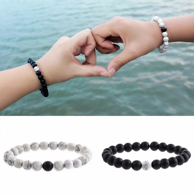 Fashion Personality 8mm Black White Natural Stone Beads Bracelet for Women Men Couple's Bracelets Jewelry Gift
Fashion Personality 8mm Black White Natural Stone Beads Bracelet for Women Men Couple's Bracelets Jewelry Gift