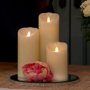 Ksperway Flameless LED Candles for Holiday or Home Decoration 3pcs/set Ivory with Timer and Remote
Ksperway Flameless LED Candles for Holiday or Home Decoration 3pcs/set Ivory with Timer and Remote