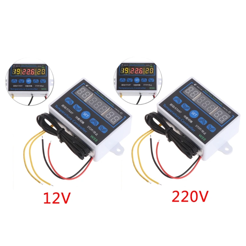 W88 12V/220V 10A Digital LED Temperature Controller Thermostat Control Switch Sensor
W88 12V/220V 10A Digital LED Temperature Controller Thermostat Control Switch Sensor