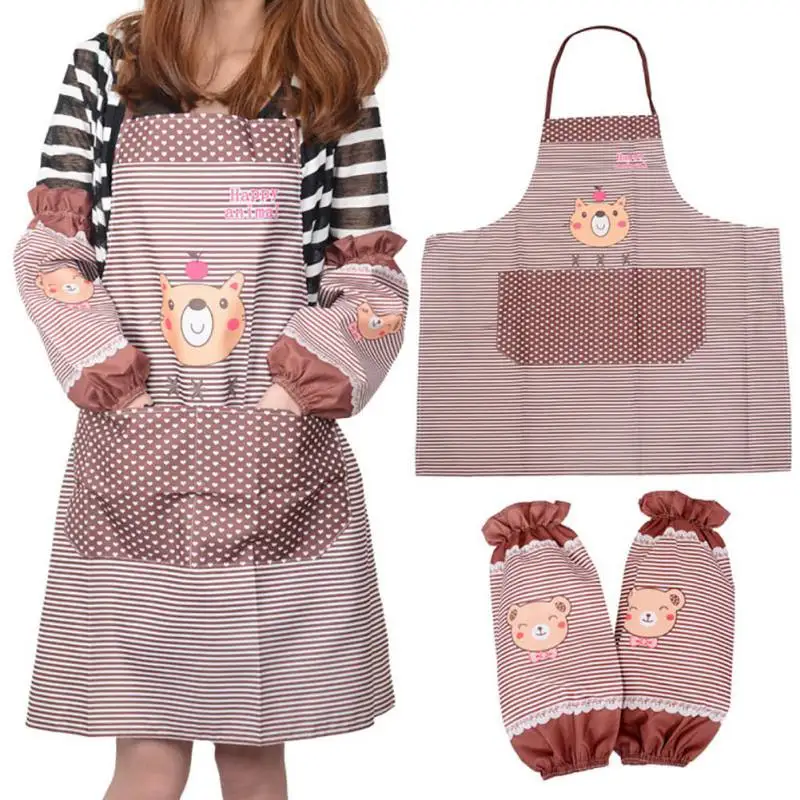 Waterproof Kitchen Apron Set Cartoon Bear Long Sleeve Cuffs Waterproof Apron Household Merchandises Kitchen Accessories
Waterproof Kitchen Apron Set Cartoon Bear Long Sleeve Cuffs Waterproof Apron Household Merchandises Kitchen Accessories