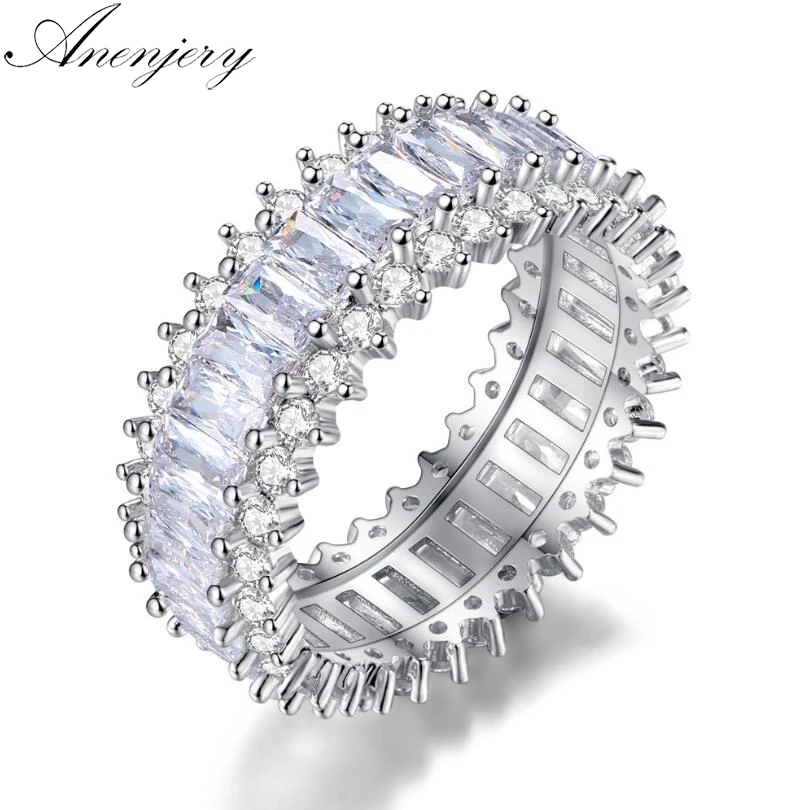 Anenjery Luxury Full Dazzling Zircon Engagement Rings For Women Micro CZ Rings anillos anel Charming Wedding Jewelry T-R80
Anenjery Luxury Full Dazzling Zircon Engagement Rings For Women Micro CZ Rings anillos anel Charming Wedding Jewelry T-R80