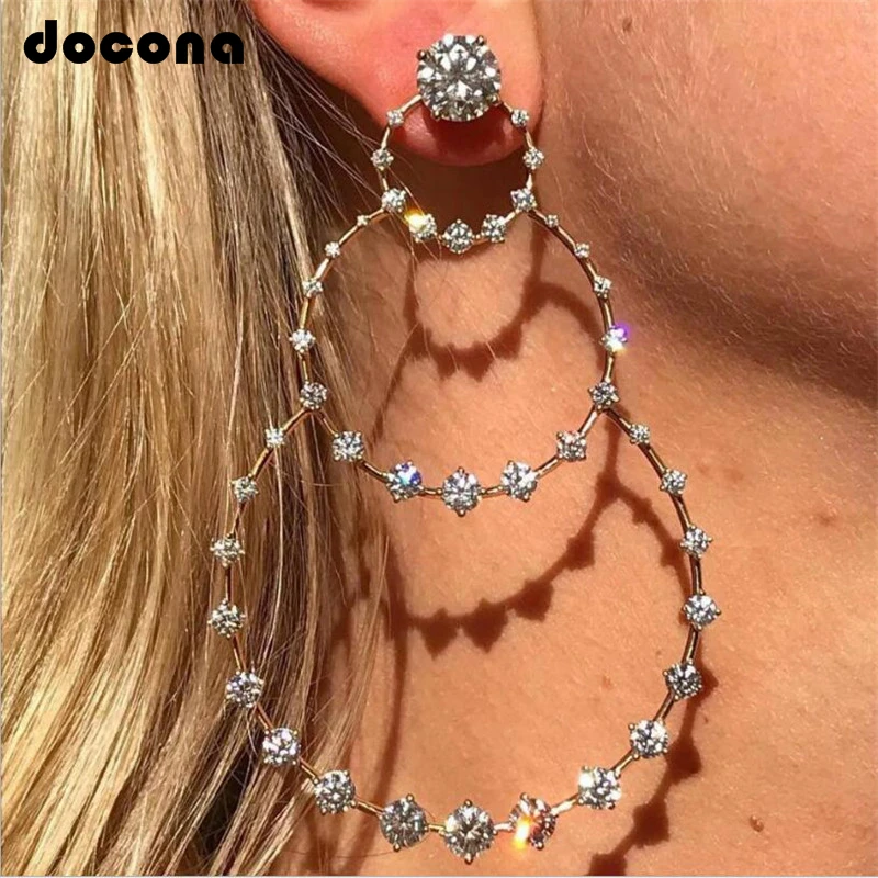 Docona Punk Silver Color Crystal Circle Drop Dangle Earring for Women Girl Geometric Pendant Earring Boho Jewelry Oorbellen 2009
Docona Punk Silver Color Crystal Circle Drop Dangle Earring for Women Girl Geometric Pendant Earring Boho Jewelry Oorbellen 2009