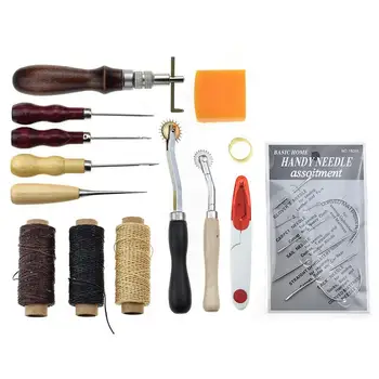 14pcs/set leather sewing DIY tools Handmade Hand Stitching sewing accessory leather working kit awl Crimper needle Wax line
14pcs/set leather sewing DIY tools Handmade Hand Stitching sewing accessory leather working kit awl Crimper needle Wax line