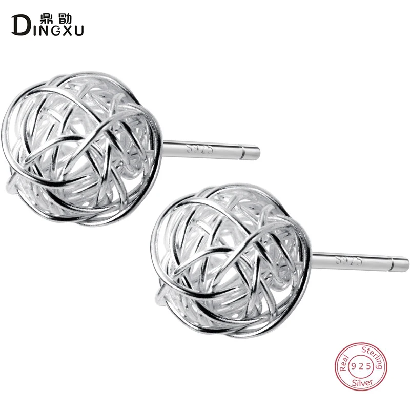 Hot Sale Authentic 100% 925 Sterling Silver Exquisite Yarn Ball Stud Earrings for Women Girls Fashion Jewelry
Hot Sale Authentic 100% 925 Sterling Silver Exquisite Yarn Ball Stud Earrings for Women Girls Fashion Jewelry