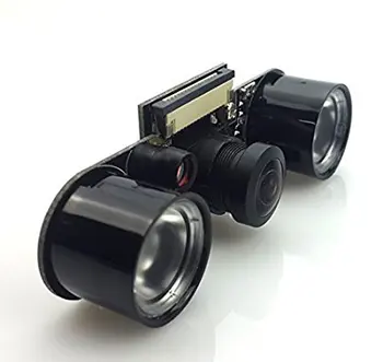Eleduino Omni vision 5647 Night Vision 5.0Mp Camera Module, 160 Degree Wide Angle Fish Eye Lenses for Raspberry Pi
Eleduino Omni vision 5647 Night Vision 5.0Mp Camera Module, 160 Degree Wide Angle Fish Eye Lenses for Raspberry Pi