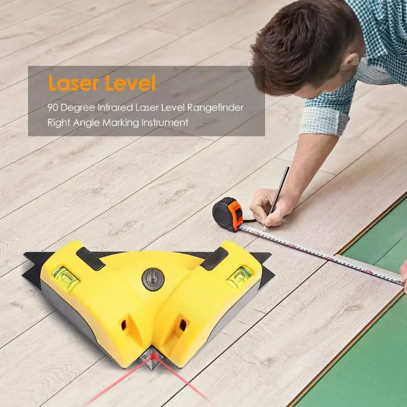 90 Degree Plastic Infrared Laser Level Rangefinder Right Angle Horizontal Woodworking Ruler Marking Grounding Instruments
90 Degree Plastic Infrared Laser Level Rangefinder Right Angle Horizontal Woodworking Ruler Marking Grounding Instruments