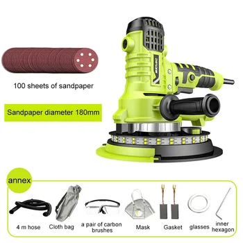 LED Electric Wall Polisher Grinding Machine 810W 500-2100r/min Dry Wall Sander Vacuum with Light Wall Putty Polisher Machine
LED Electric Wall Polisher Grinding Machine 810W 500-2100r/min Dry Wall Sander Vacuum with Light Wall Putty Polisher Machine