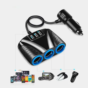 1 to 3 Car Cigarette Lighter 12v 24v Power Charger Adapter Three-Way Socket Splitter Female Socket Plug Connector Adapter
1 to 3 Car Cigarette Lighter 12v 24v Power Charger Adapter Three-Way Socket Splitter Female Socket Plug Connector Adapter