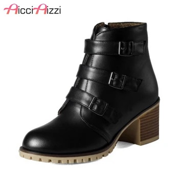 ZALAVOR Size 34-43 Women High Heel Boots Metal Buckle Zipper Thick Heel Ladies Ankle Botas Classic Mature Shoes Woman
ZALAVOR Size 34-43 Women High Heel Boots Metal Buckle Zipper Thick Heel Ladies Ankle Botas Classic Mature Shoes Woman