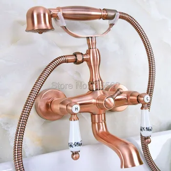 Antique Red Copper Wall Mount Clawfoot Bath Tub Faucet Tap w/ Handheld Shower lna328
Antique Red Copper Wall Mount Clawfoot Bath Tub Faucet Tap w/ Handheld Shower lna328
