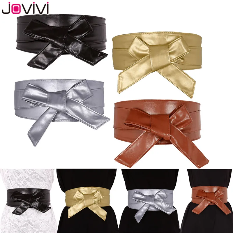 Jovivi Women Bowknot Wide Belt Faux Leather Wrap Around Self Tie Obi Cinch Waist Band Corset Fashion Waistband Wild Soft Belts
Jovivi Women Bowknot Wide Belt Faux Leather Wrap Around Self Tie Obi Cinch Waist Band Corset Fashion Waistband Wild Soft Belts