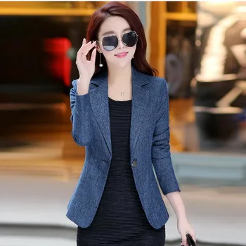 S-3XL New Women's Blazer Spring Autumn 2020 Fashion Classic Solid Color Linen Cotton Small Blazers Coat Slim Outerwear Work Tops
S-3XL New Women's Blazer Spring Autumn 2020 Fashion Classic Solid Color Linen Cotton Small Blazers Coat Slim Outerwear Work Tops