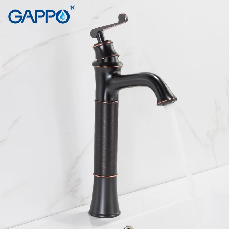 

GAPPO Basin Faucets black tall water taps mixer waterfall bathroom faucet basin sink faucet taps waterfall faucet armatur