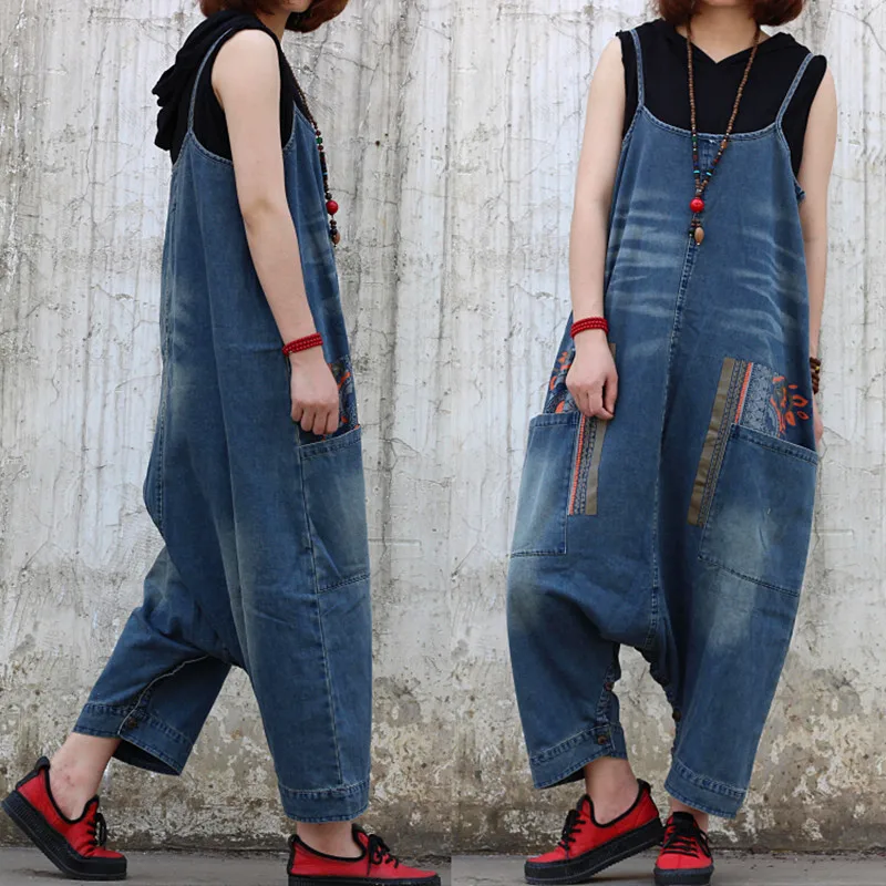 Free Shipping 2019 New Fashion Women Loose Jumpsuits And Rompers With Pockets Plus Size Strap Overalls Summer Denim Ankle-length
Free Shipping 2019 New Fashion Women Loose Jumpsuits And Rompers With Pockets Plus Size Strap Overalls Summer Denim Ankle-length