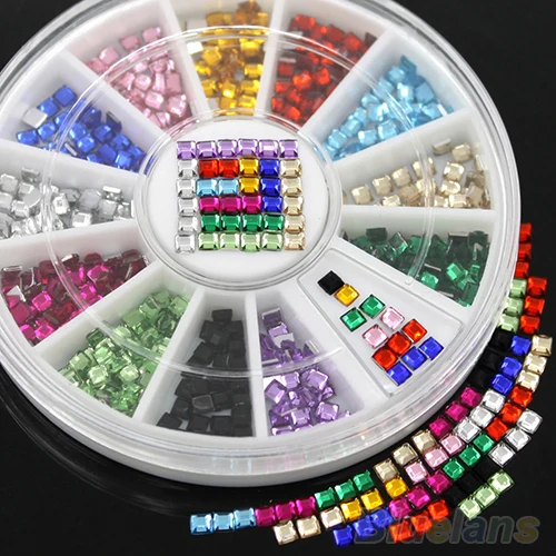 5PCS 12 Colors 3D Square 3mm Nail Decor Flatback Shiny Rhinestone DIY Nail Tips Wheel
5PCS 12 Colors 3D Square 3mm Nail Decor Flatback Shiny Rhinestone DIY Nail Tips Wheel