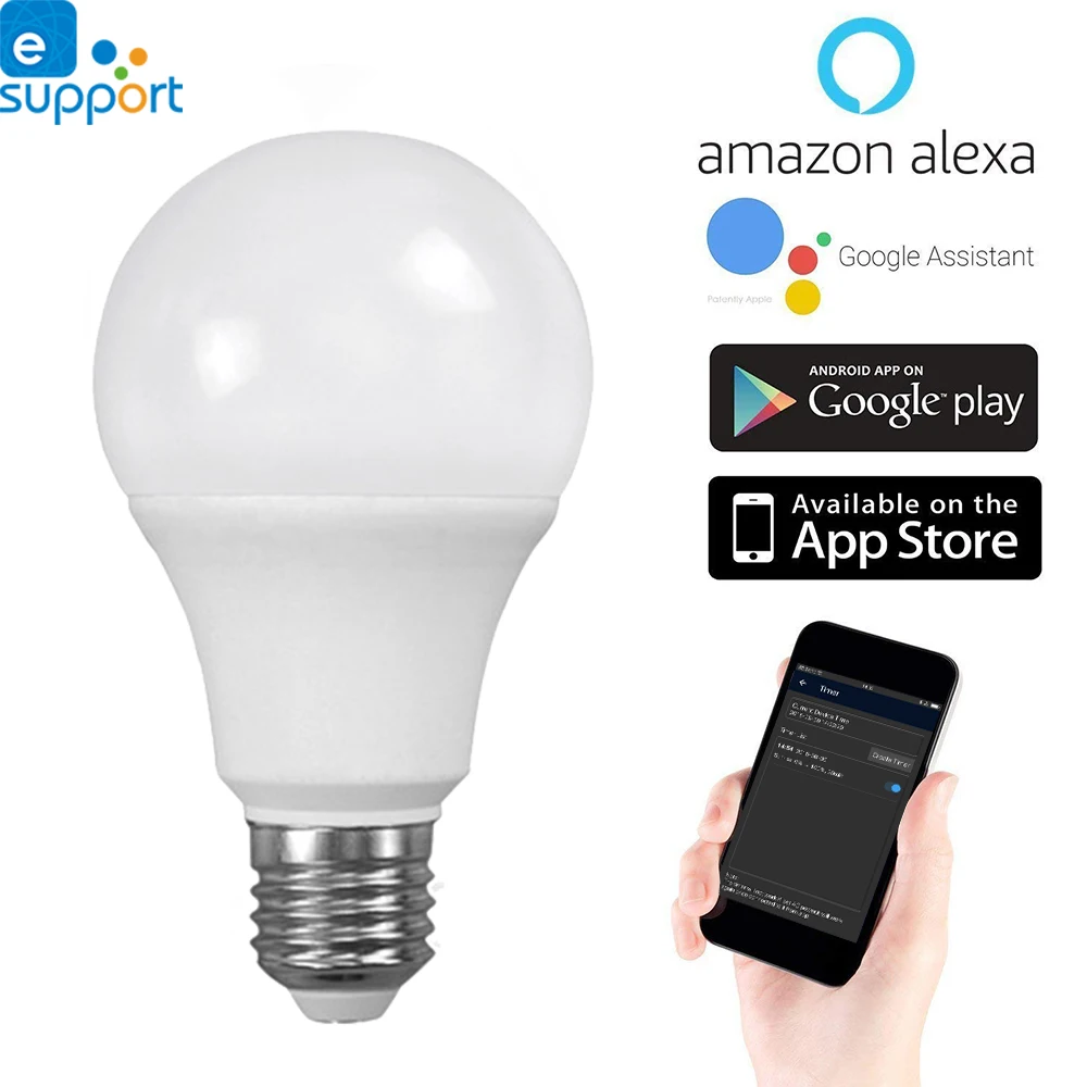 Ewelink Smart LED WiFi Light Bulb 5.5W LED Lamps Warm Cold Light Dimmable Compatible with Alexa Google Home APP Control
Ewelink Smart LED WiFi Light Bulb 5.5W LED Lamps Warm Cold Light Dimmable Compatible with Alexa Google Home APP Control
