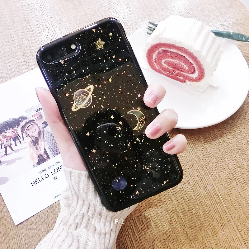 JAMULAR Bright Stars Soft Thin Glitter Powder Phone Case For iPhone X 6 6S 7 Bag Cover For iPhone 7 8 6 6s Plus Coque Funda 
JAMULAR Bright Stars Soft Thin Glitter Powder Phone Case For iPhone X 6 6S 7 Bag Cover For iPhone 7 8 6 6s Plus Coque Funda