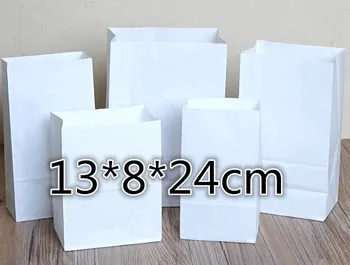 13*8*24cm 50Pcs/Lot Kraft Paper Gift Bag Bread Dessert Food Bags Party Wedding Favor Retro White Kraft Paper Packaging Bag
13*8*24cm 50Pcs/Lot Kraft Paper Gift Bag Bread Dessert Food Bags Party Wedding Favor Retro White Kraft Paper Packaging Bag