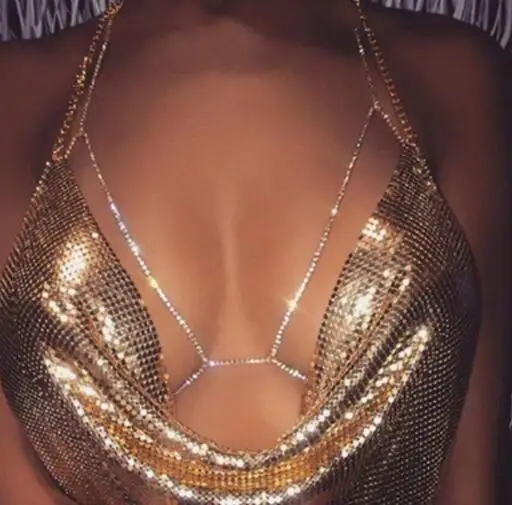 Halter backless shiny club rhinestones body chain bra Sexy summer beach chic women bra accessories
Halter backless shiny club rhinestones body chain bra Sexy summer beach chic women bra accessories