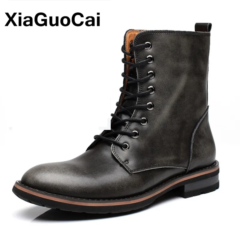 2019 Autumn Winter Men Martin Boots High Top Male Casual Shoes High Quality Leather Footwear Lace Up Retro Vintage Desert Botas
2019 Autumn Winter Men Martin Boots High Top Male Casual Shoes High Quality Leather Footwear Lace Up Retro Vintage Desert Botas