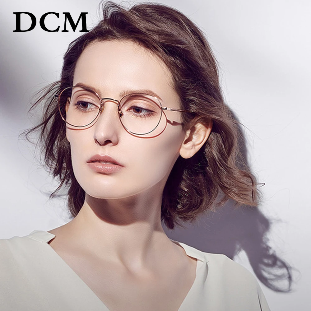 

DCM Oval Metal Reading Glasses Women Presbyopic Clear Lens Eyewear Optical Spectacle With Diopter 0 to +4.0