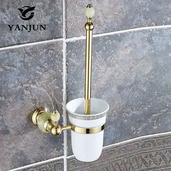 Yanjun Wall Mounted Polished Golden Jade Brass Toilet Brush Holder Bathroom Accessories WC Brush With A Long Handle YJ-8162
Yanjun Wall Mounted Polished Golden Jade Brass Toilet Brush Holder Bathroom Accessories WC Brush With A Long Handle YJ-8162