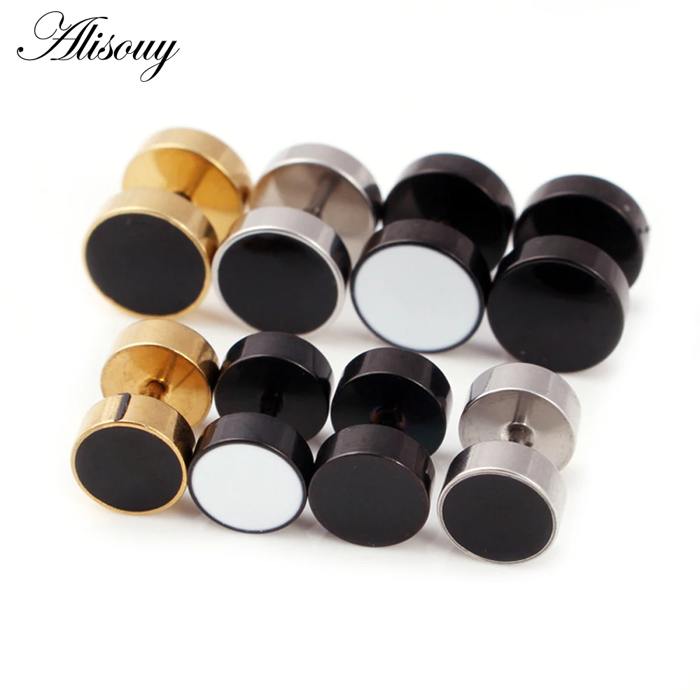 Alisouy 1 pair Hip hop style Barbell Dumbbell Men's Women's Stainless Steel Stud Earrings unisex earrings for boy girl
Alisouy 1 pair Hip hop style Barbell Dumbbell Men's Women's Stainless Steel Stud Earrings unisex earrings for boy girl