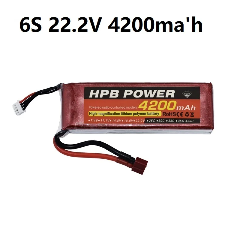 HPB Power 22.2V 4200MAH Lipo Battery 30C to 35C For remote control helicopter and RC Car 6S Lipo 22.2 V 4200 mah T/XT60 Plug
HPB Power 22.2V 4200MAH Lipo Battery 30C to 35C For remote control helicopter and RC Car 6S Lipo 22.2 V 4200 mah T/XT60 Plug