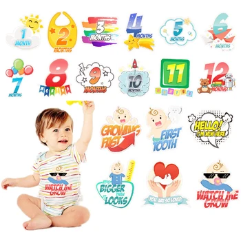 18 PC Baby Month Sticker Cute Cartoon Photograph Props Month Sticker Newborn Commemorative Milestone Clothes Decoration Stickers
18 PC Baby Month Sticker Cute Cartoon Photograph Props Month Sticker Newborn Commemorative Milestone Clothes Decoration Stickers