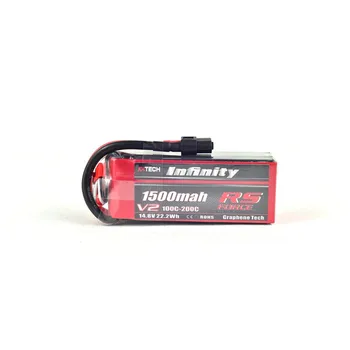 AHTECH Infinity 1500mah 100C-200C 4S1P 14.8V RS FORCE EDITION Lipo Battery Rechargeable for RC Models Multicopter Frame Part
AHTECH Infinity 1500mah 100C-200C 4S1P 14.8V RS FORCE EDITION Lipo Battery Rechargeable for RC Models Multicopter Frame Part