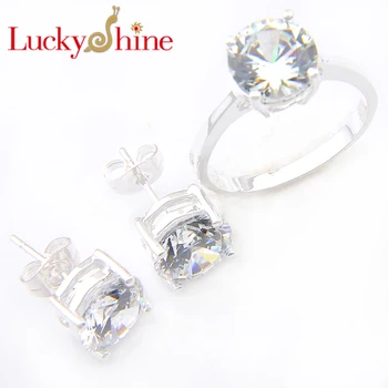 Luckyshine Bride Engagement Wedding Stud Earrings Rings Sets Sliver Round White Zircon Pink Kunzite Rings 7-9#
Luckyshine Bride Engagement Wedding Stud Earrings Rings Sets Sliver Round White Zircon Pink Kunzite Rings 7-9#