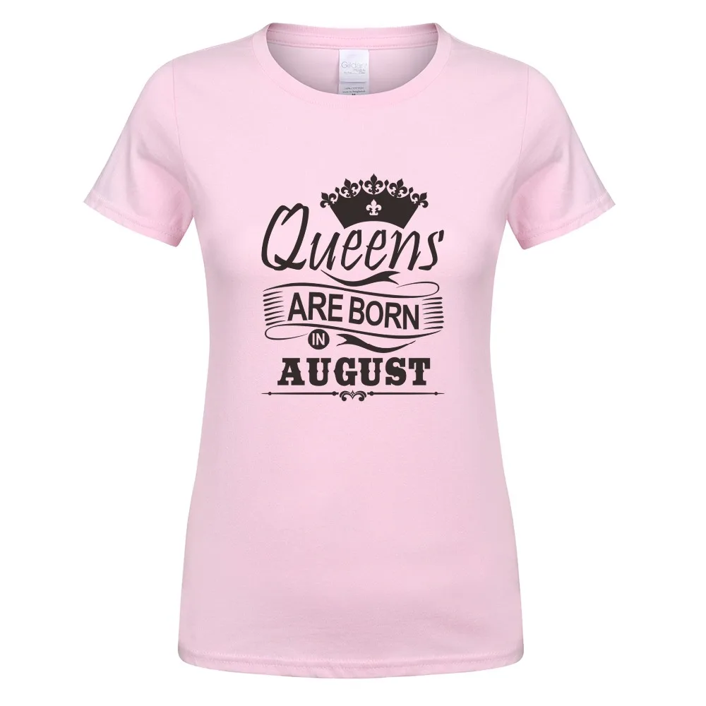 Fashion Women's Crew Neck Short Sleeve T Shirts Christmas Queens Are Born In August T-shirt Girl Gift Female Clothing OT-788
Fashion Women's Crew Neck Short Sleeve T Shirts Christmas Queens Are Born In August T-shirt Girl Gift Female Clothing OT-788